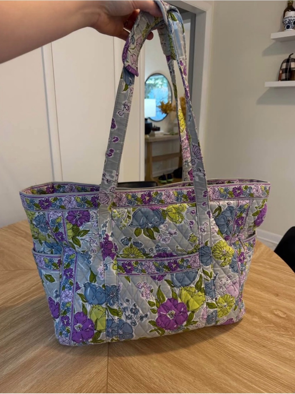Vintage Vera Bradley Watercolor 1999 Large Tote Retired Pattern
